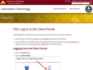 self-service portal U of Minnesota